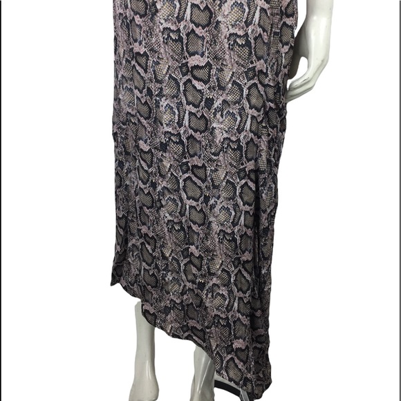 AllSaints Tate Misra Snake Print Maxi Dress Asymmetric - Picture 4 of 16